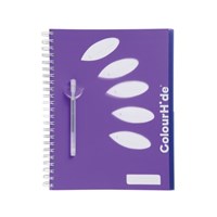 Colourhide 5 Subject Notebook 250 Pages A4 Purple 5 per Pack