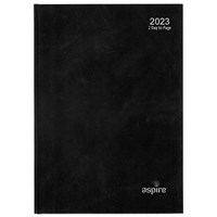 Aspire Commercial Diary 2 Day to a Page A4 Black