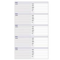Debden Dayplanner Refill Telephone Address White