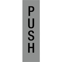 Apli Self Adhesive Push Sign Silver