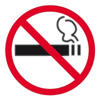 Apli Self Adhesive No Smoking Sign 114x114mm