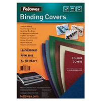 Fellowes Binding Cover Leathergrain A4 Royal Blue 100 Pack