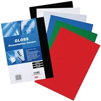 GBC Binding Covers 250gsm A4 Gloss Black 100 Pack