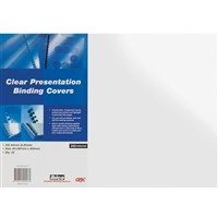 GBC Front Binding Cover 250 Micron A3 Clear 25 Pack