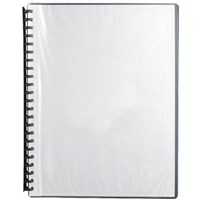 Marbig Refillable Display Book Clearfront 20 Pocket A4 Black 20 per Pack