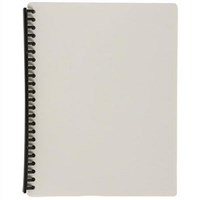 Marbig Refillable Display Book Clearfront 20 Pocket A4 Grey 20 per Pack