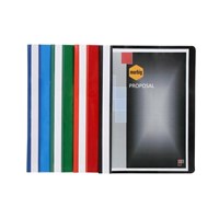 Marbig Deluxe Flat File A4 Clear Front Black 10 per Pack