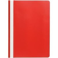 Marbig Economy Flat File A4 Red Clear Cover 10 per Pack