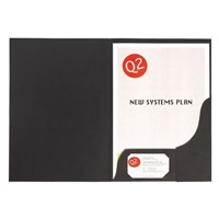 Marbig Presentation Folder A4 Leathergrain Black 20 per Pack
