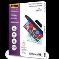 Fellowes Laminating Pouches 80 Micron A3 100 Pack