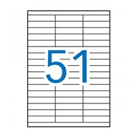 Apli Labels 51UP 70x169mm White 100 Box