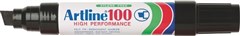 Artline 100 Permanent Marker Chisel Black 6 per Box
