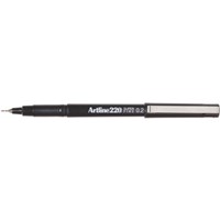 Artline 220 SuperFine Felt Tip Pen Black 12 per Box