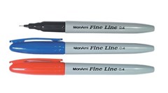 Penline Mon Ami Felt Tip Fine Pen 04mm Black 12 Box