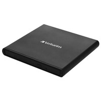 Verbatim External Slimline Mobile CDDVD Writer Black Each