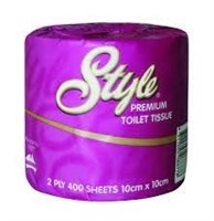 Style Premium Toilet Tissue 2 Ply 400 Sheet 48 Rolls