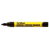 Artline General Purpose Marker Black 12 Box