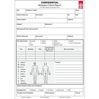 Workplace Patient Report Form A5 Pad of 10 sheets