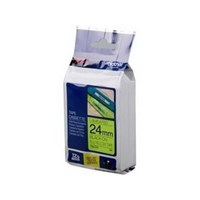 Brother TZeC51 Labelling Tape 24mmx5m Black on Yellow