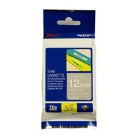Brother TZeMQL35 Labelling Tape 12mmx5m White on Grey