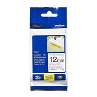 Brother TZeS131 Strong Adhesive Tape 12mm Black on Clear
