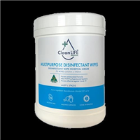 CleanLIFE MEDICAL Multipurpose Disinfectant Wipe 300 x 140mm TGA Listed 75 Canister Each