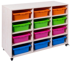 Visionchart Mobile Storage Trolley 12 Bay Trays Included  Mix Set 3