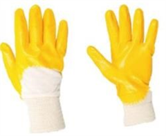 YSF Yellow Nitrile Dip Gloves Large Pair