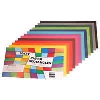 Jasart Paper Shapes  Matt Double Sided Rectangles 250 x 125mm