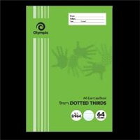 Olympic Exercise Book A4 9mm Dotted Thirds 64 Page 20 per Pack